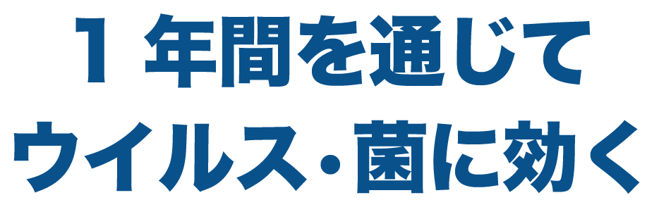 一年間を通じてウイルス・菌に効く